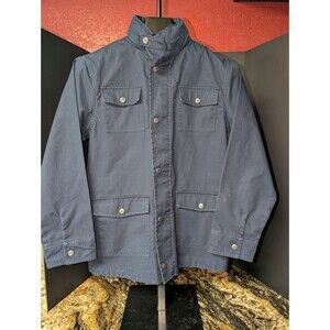 Brooks Brothers Field Jacket Navy Blue Zip In Hoodie Size Large Mens
